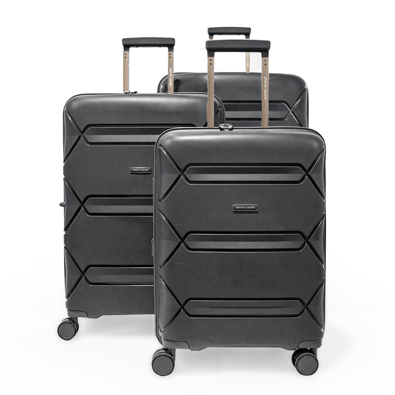 PC Trolley Set of 3 Suitcases Starlight With Free Beauty Case Black - MOON - Luggage & Travel Accessories - PC - PC Trolley Set of 3 Suitcases Starlight With Free Beauty Case Black - Dark Grey - Luggage - 9