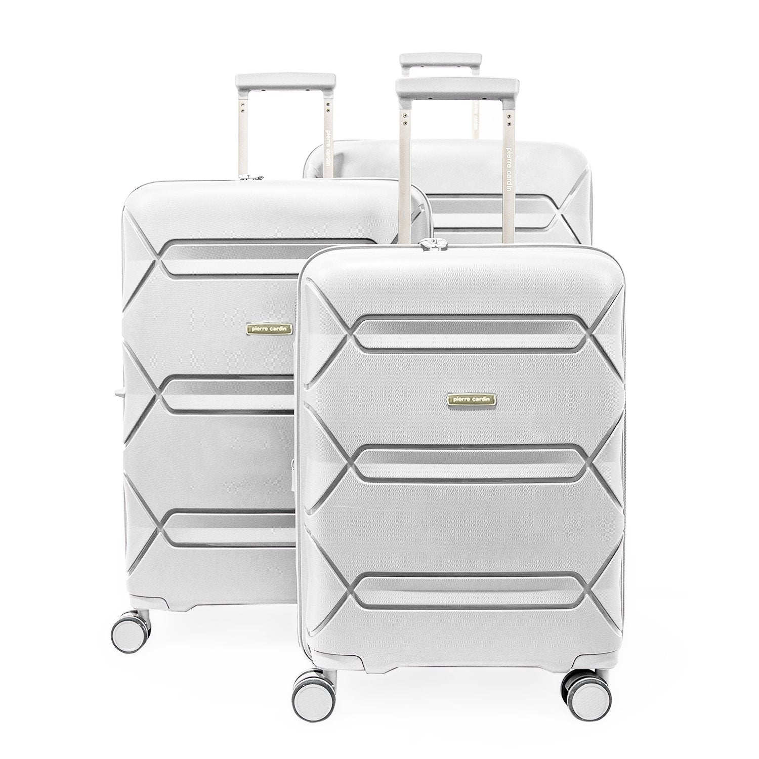 PC Trolley Set of 3 Suitcases Starlight With Free Beauty Case Champagne - MOON - Luggage & Travel Accessories - PC - PC Trolley Set of 3 Suitcases Starlight With Free Beauty Case Champagne - White - Luggage - 14