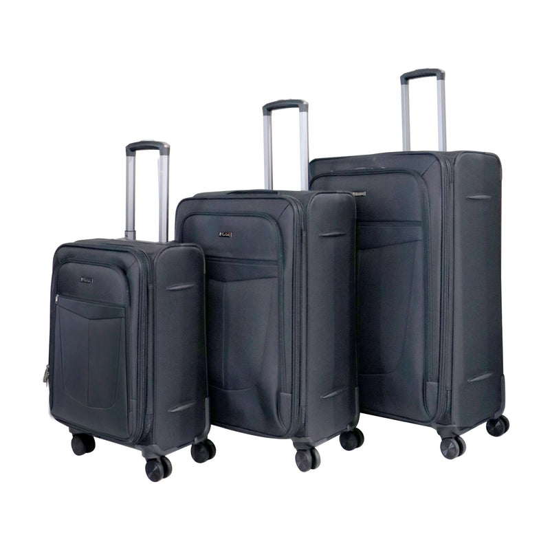 PC Uster Collection Softcase Trolley-PC86315 Set of 3 - Black - MOON - Luggage & Travel Accessories - PC - PC Uster Collection Softcase Trolley-PC86315 Set of 3 - Black - Luggage set - 1