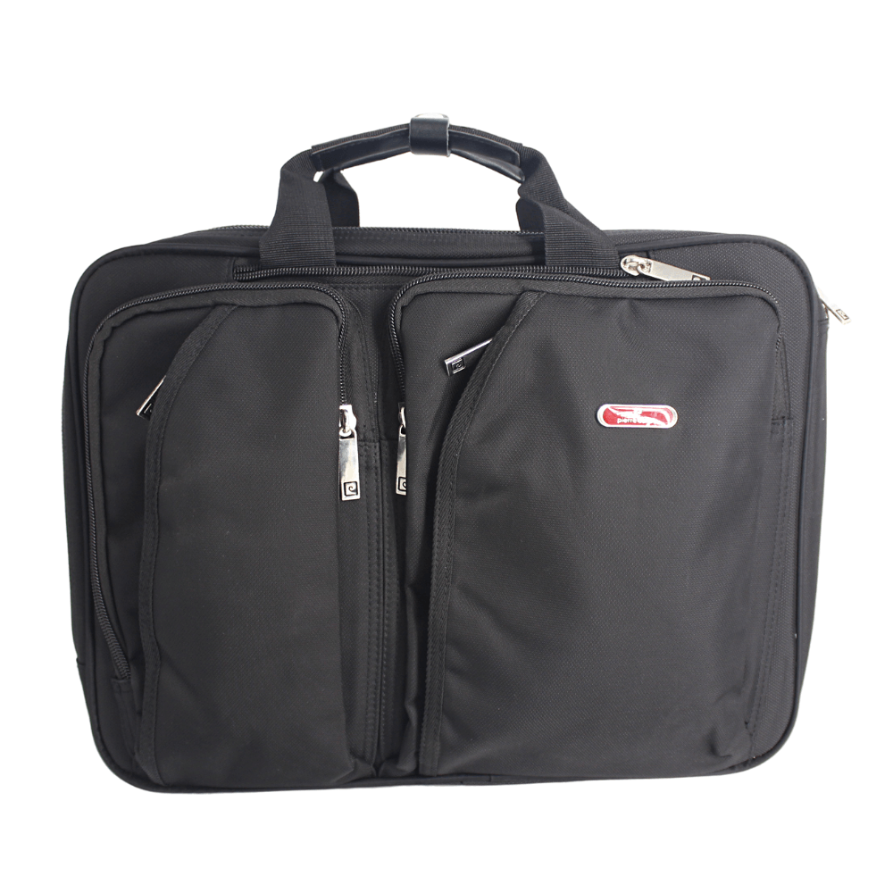 Pierre Cardin 15" Laptop Bag & Adjustable Backpack with Multiple Pockets, Black - MOON - Luggage & Travel Accessories - Pierre Cardin