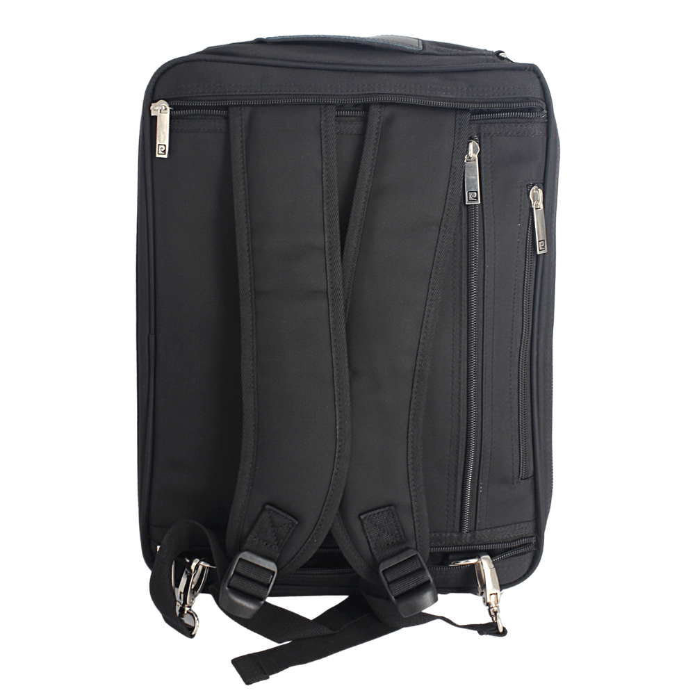 Pierre Cardin 15" Laptop Bag & Adjustable Backpack with Multiple Pockets, Black - MOON - Luggage & Travel Accessories - Pierre Cardin