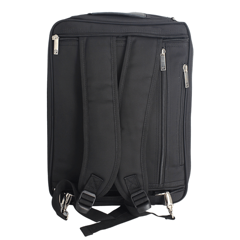 Pierre Cardin 15" Laptop Bag & Adjustable Backpack with Multiple Pockets, Black - Moon Factory Outlet - Travel - Pierre Cardin - Pierre Cardin 15" Laptop Bag & Adjustable Backpack with Multiple Pockets, Black - Default Title - Backpack - 2