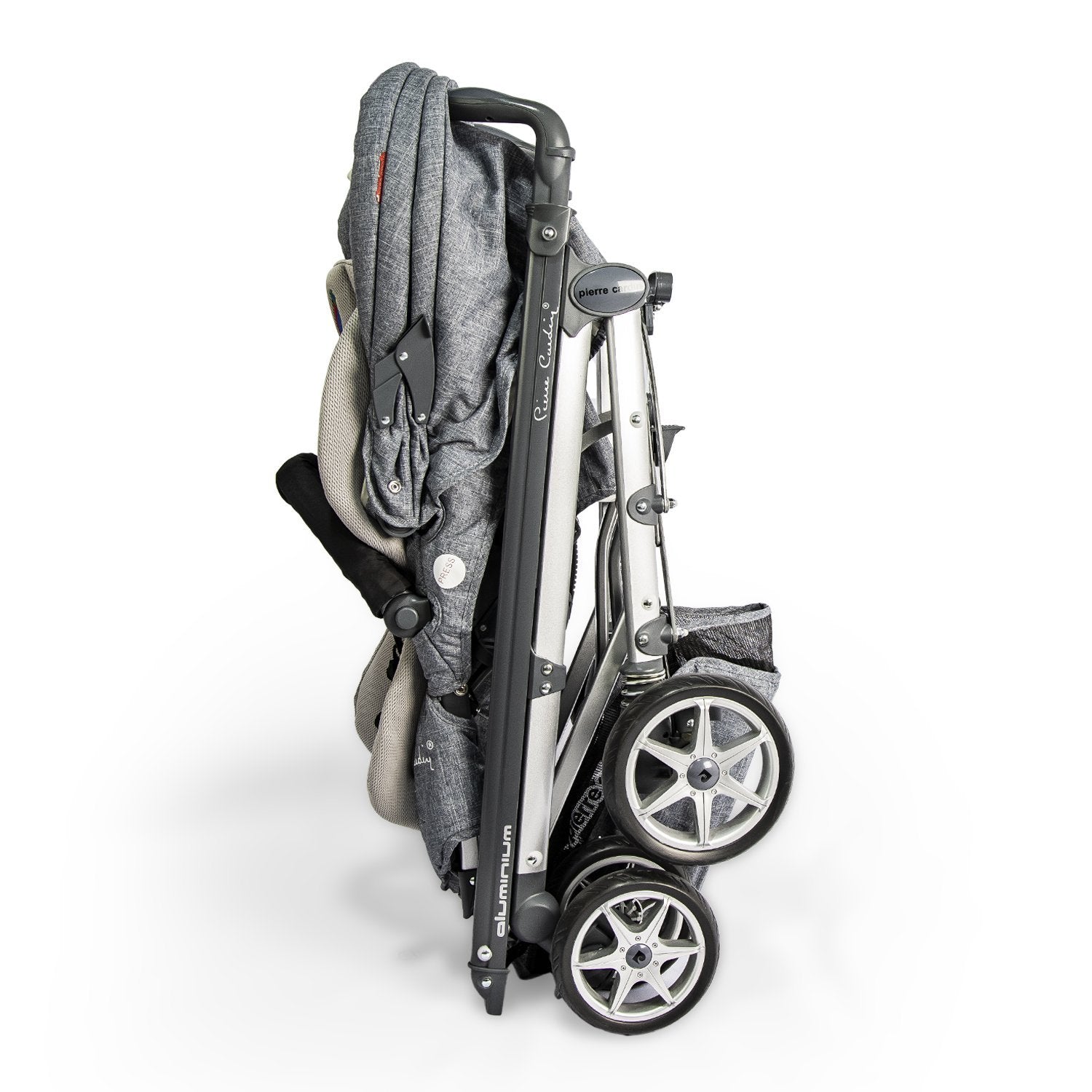 Pierre Cardin Baby Stroller + Car Seat + Diaper Bag + Bottle Holder Sets PS699BTS Grey - Moon Factory Outlet - Pierre Cardin Baby - Pierre Cardin - Pierre Cardin Baby Stroller + Car Seat + Diaper Bag + Bottle Holder Sets PS699BTS Grey - Baby Stroller - 3