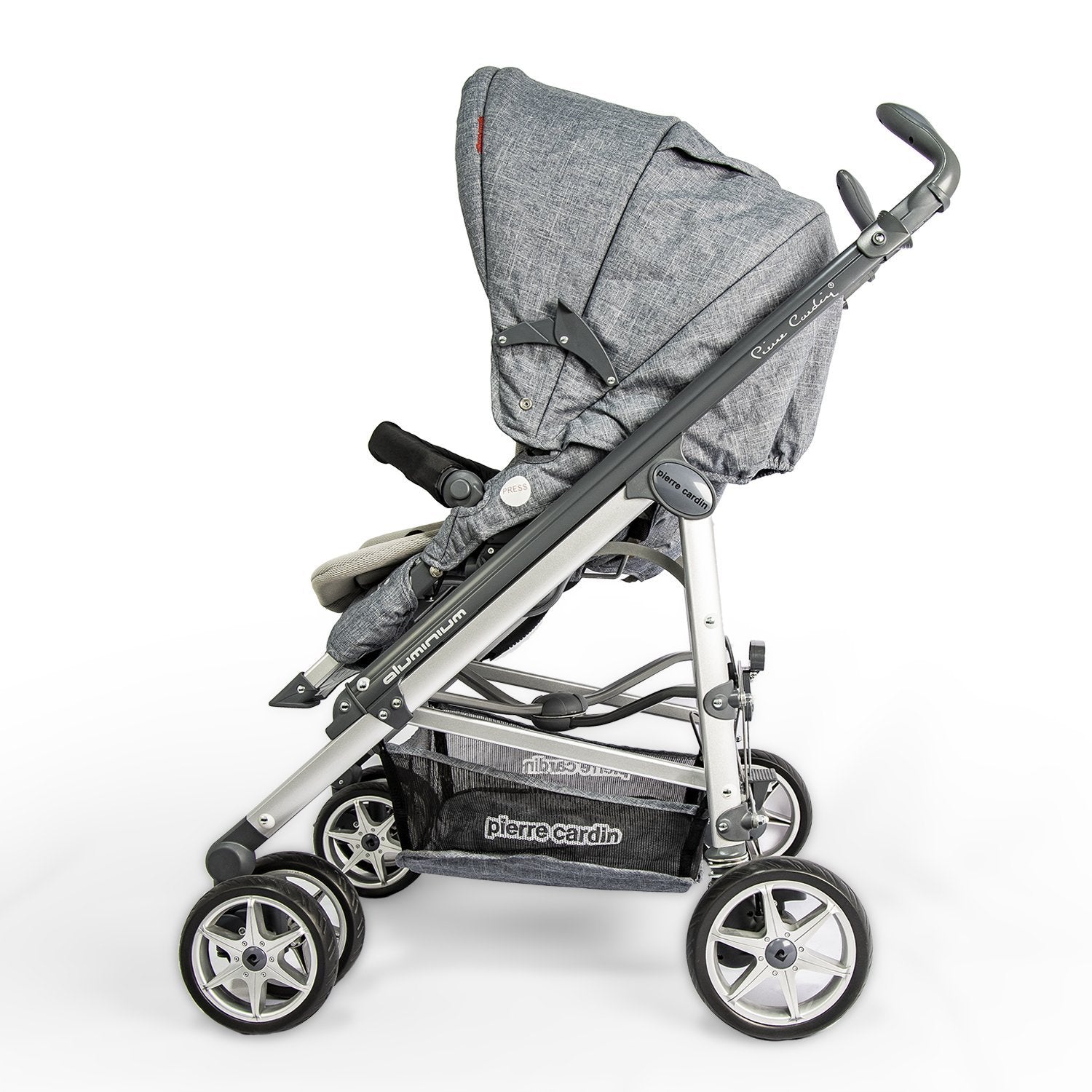 Pierre Cardin Baby Stroller + Car Seat + Diaper Bag + Bottle Holder Sets PS699BTS Grey - Moon Factory Outlet - Pierre Cardin Baby - Pierre Cardin - Pierre Cardin Baby Stroller + Car Seat + Diaper Bag + Bottle Holder Sets PS699BTS Grey - Baby Stroller - 5