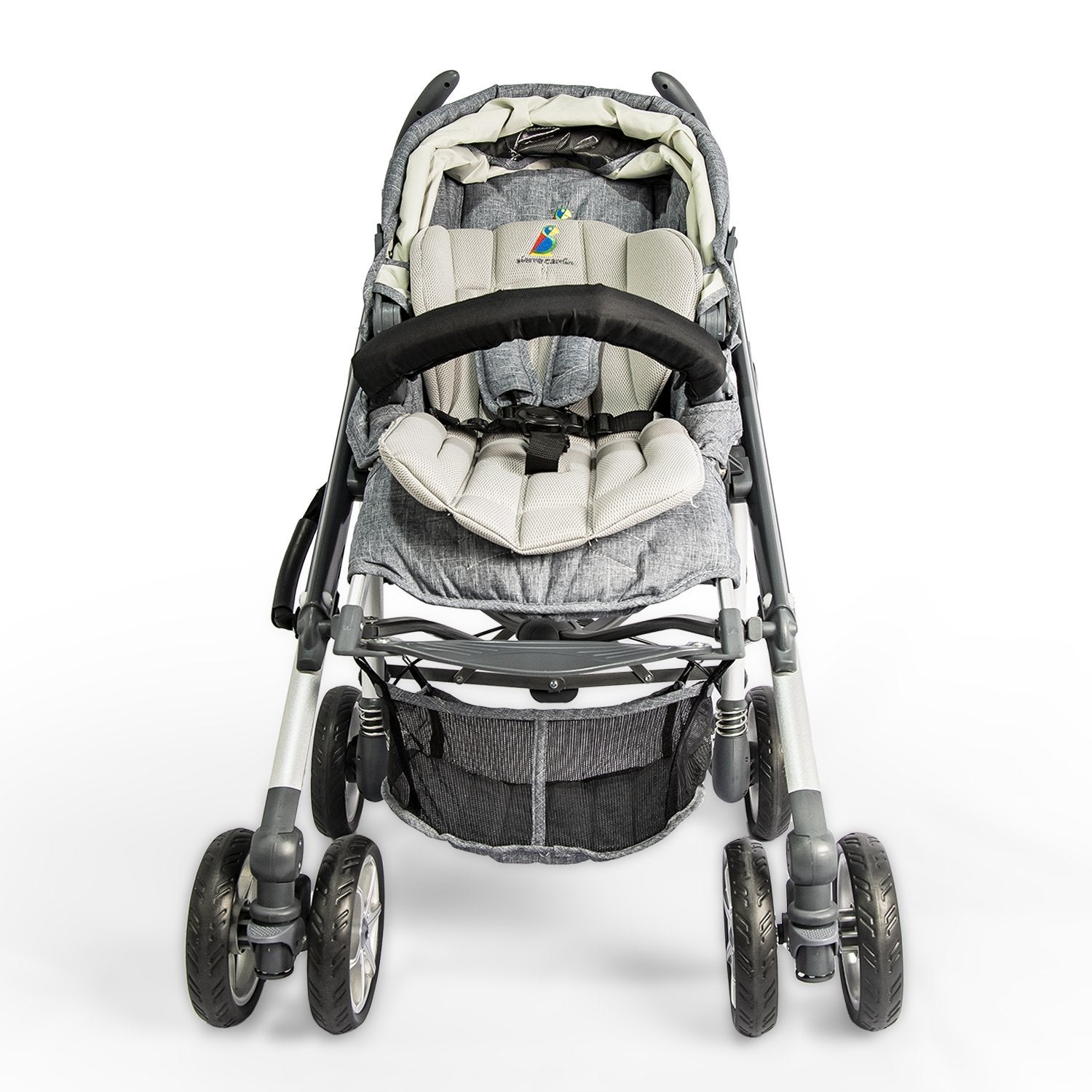 Pierre Cardin Baby Stroller + Car Seat + Diaper Bag + Bottle Holder Sets PS699BTS Grey - Moon Factory Outlet - Pierre Cardin Baby - Pierre Cardin - Pierre Cardin Baby Stroller + Car Seat + Diaper Bag + Bottle Holder Sets PS699BTS Grey - Baby Stroller - 4