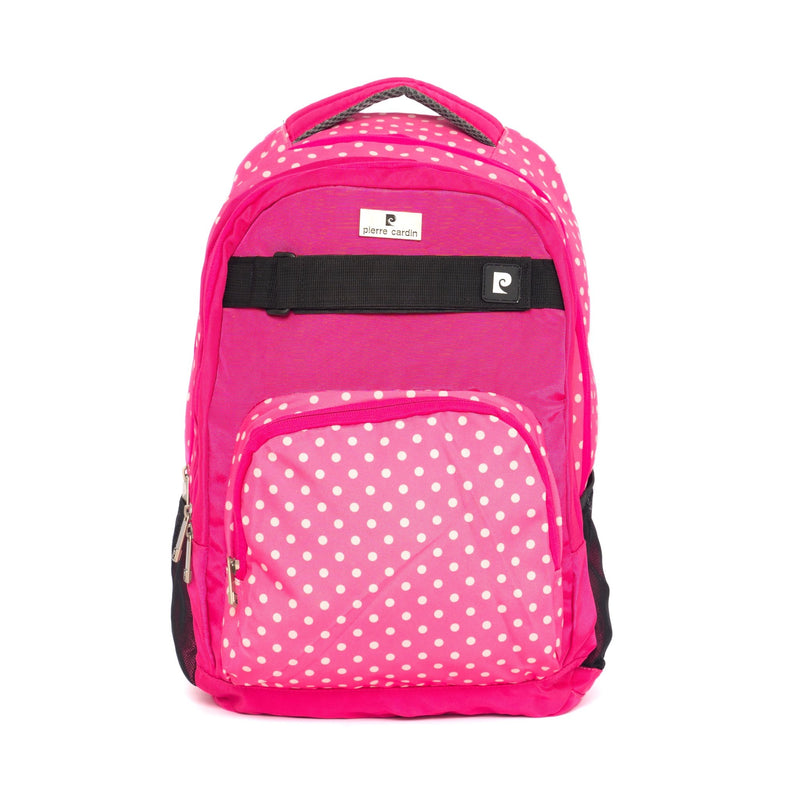 Pierre Cardin Backpack, Pinky Dots - Moon Factory Outlet - Back 2 School - Pierre Cardin - Pierre Cardin Backpack, Pinky Dots - Back 2 School - 2