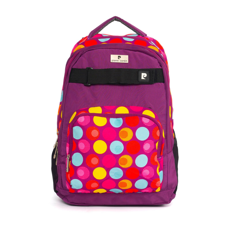 Pierre Cardin Backpack, Purple Dots - Moon Factory Outlet - Back 2 School - Pierre Cardin - Pierre Cardin Backpack, Purple Dots - Back 2 School - 2