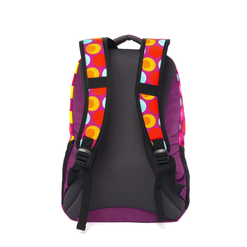 Pierre Cardin Backpack, Purple Dots - Moon Factory Outlet - Back 2 School - Pierre Cardin - Pierre Cardin Backpack, Purple Dots - Back 2 School - 5