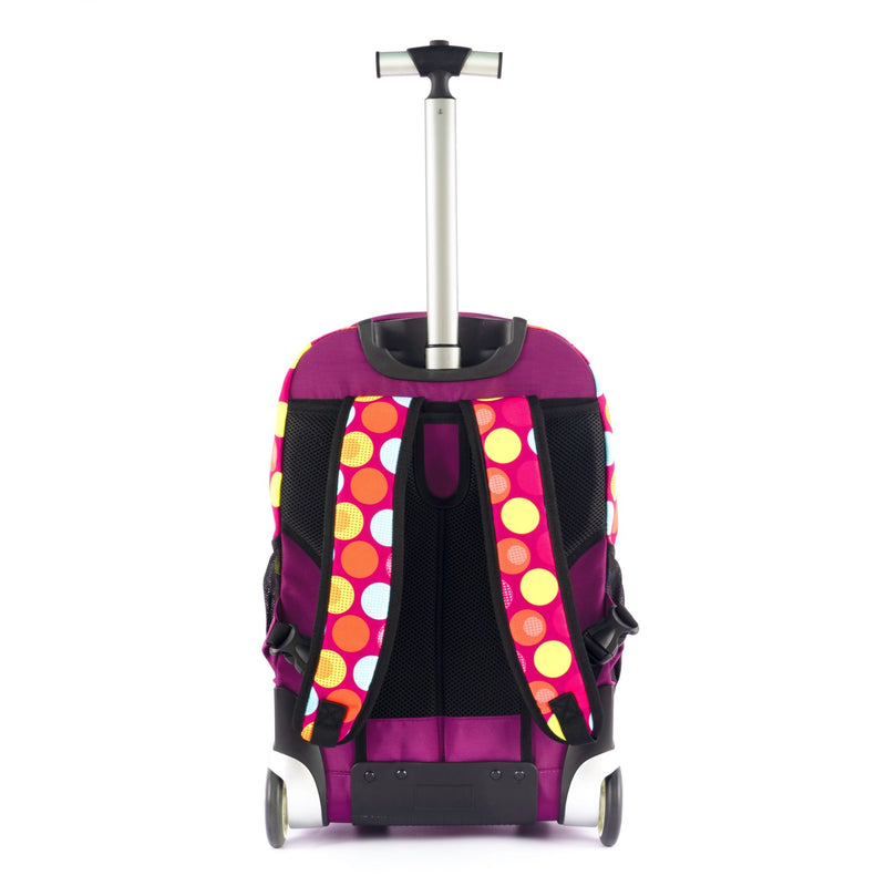 Pierre Cardin Backpack Trolley with Lunch Bag + Pencil Case black with blue-yellow-red round shape - Moon Factory Outlet - Back 2 School - Pierre Cardin - Pierre Cardin Backpack Trolley with Lunch Bag + Pencil Case black with blue-yellow-red round shape - Back 2 School - 4