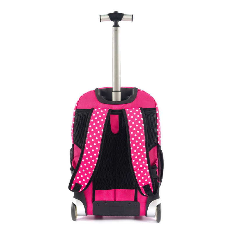 Pierre Cardin Backpack Trolley with Lunch Bag + Pencil Case black with White Polka Dots - Moon Factory Outlet - Back 2 School - Pierre Cardin - Pierre Cardin Backpack Trolley with Lunch Bag + Pencil Case black with White Polka Dots - Back 2 School - 4