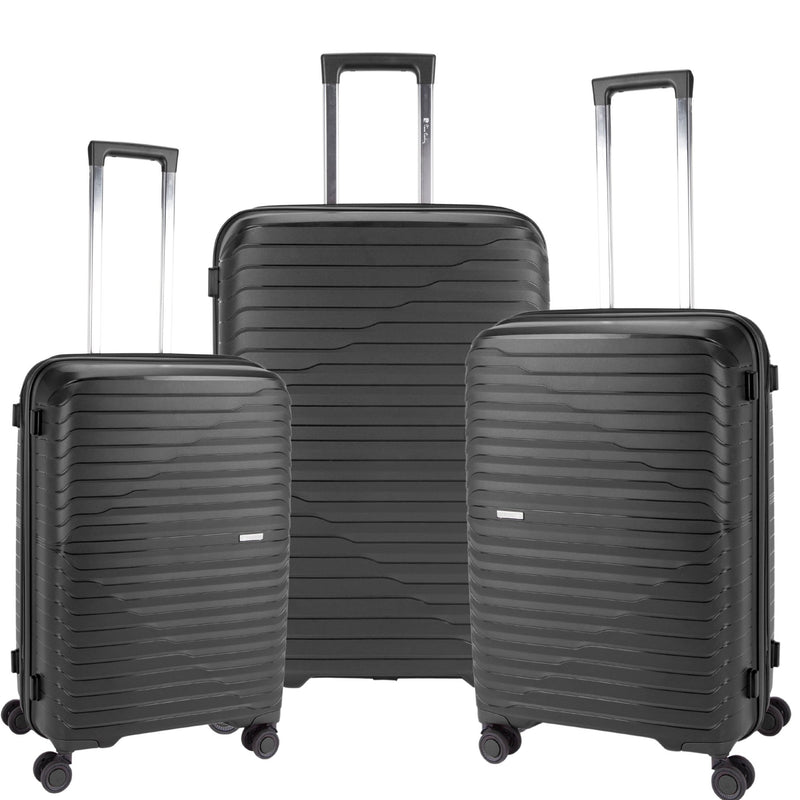 Pierre Cardin Basel Collection Set of 3-Black - MOON - Luggage & Travel Accessories - Pierre Cardin - Pierre Cardin Basel Collection Set of 3-Black - Luggage set - 2
