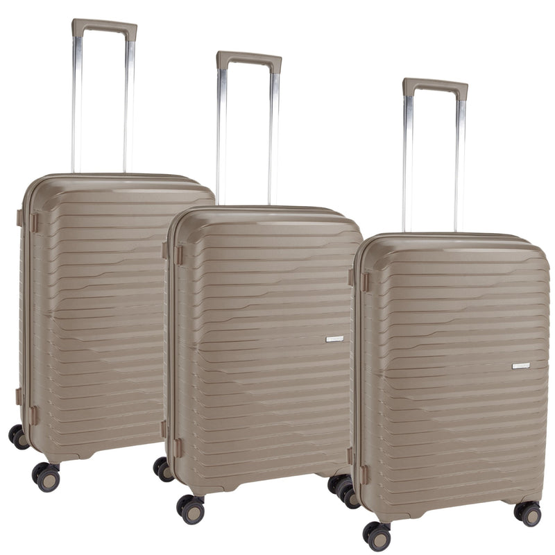 Pierre Cardin Basel Collection Set of 3-Black - MOON - Luggage & Travel Accessories - Pierre Cardin - Pierre Cardin Basel Collection Set of 3-Black - Beige - Luggage set - 12