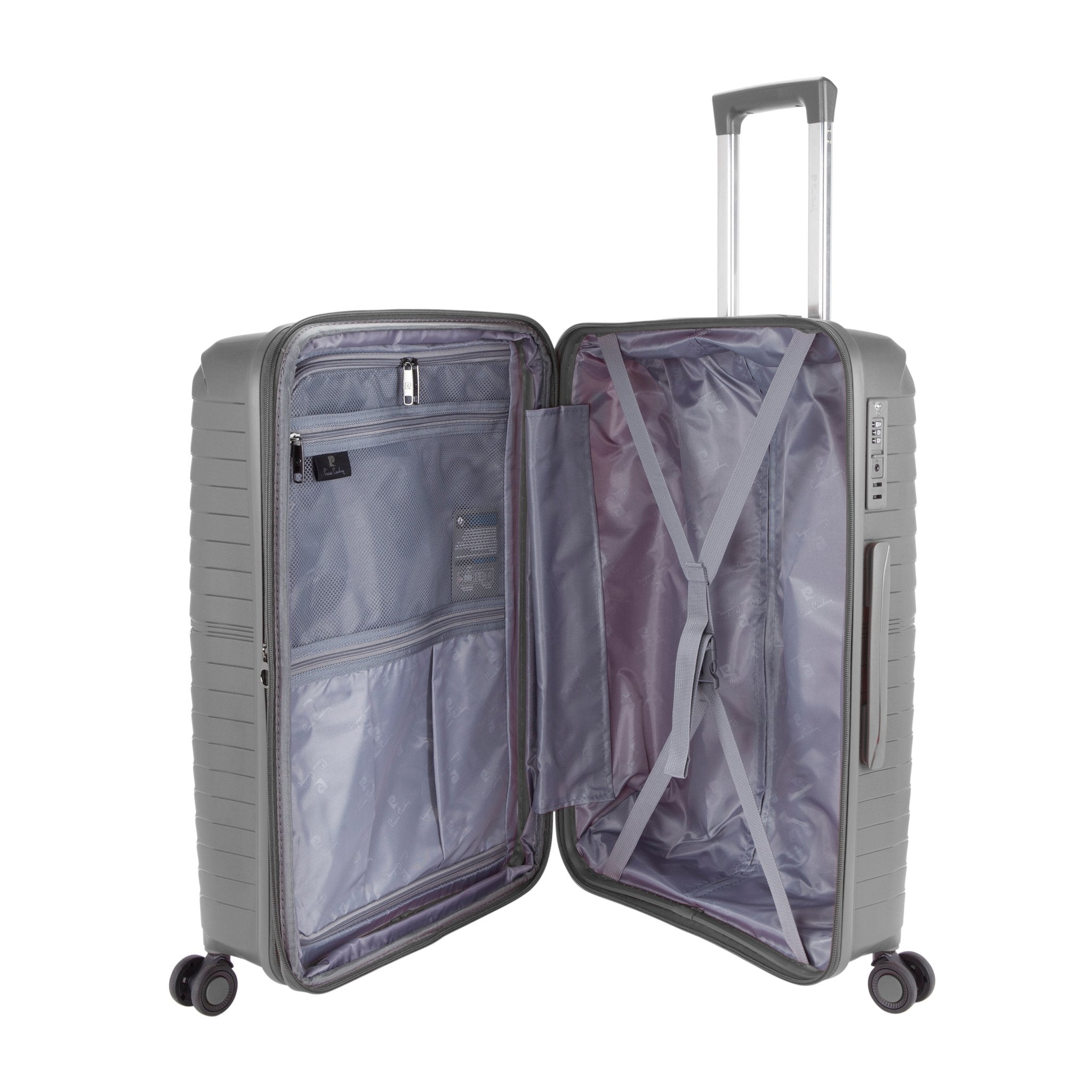 Pierre Cardin Basel Collection Set of 3-Dark Grey - MOON - Luggage & Travel Accessories - Pierre Cardin - Pierre Cardin Basel Collection Set of 3-Dark Grey - Luggage set - 7