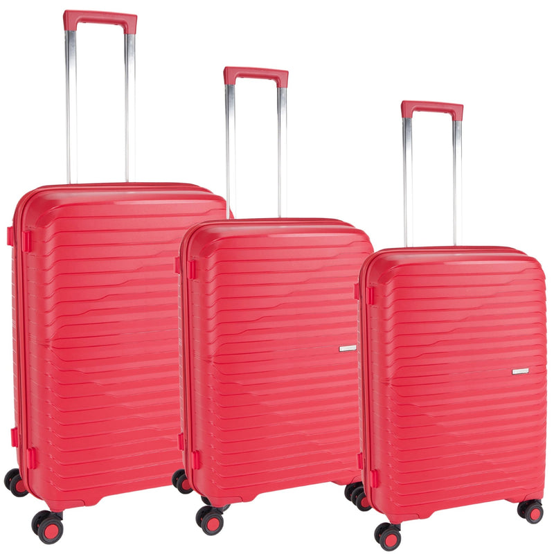 Pierre Cardin Basel Collection Set of 3-Rose Gold - MOON - Luggage & Travel Accessories - Pierre Cardin - Pierre Cardin Basel Collection Set of 3-Rose Gold - Red - Luggage set - 7
