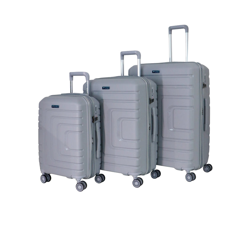 Pierre Cardin Bern Collection Set of 3 Champagne - MOON - Luggage - Pierre Cardin - Pierre Cardin Bern Collection Set of 3 Champagne - Light Grey - Luggage Set - 6