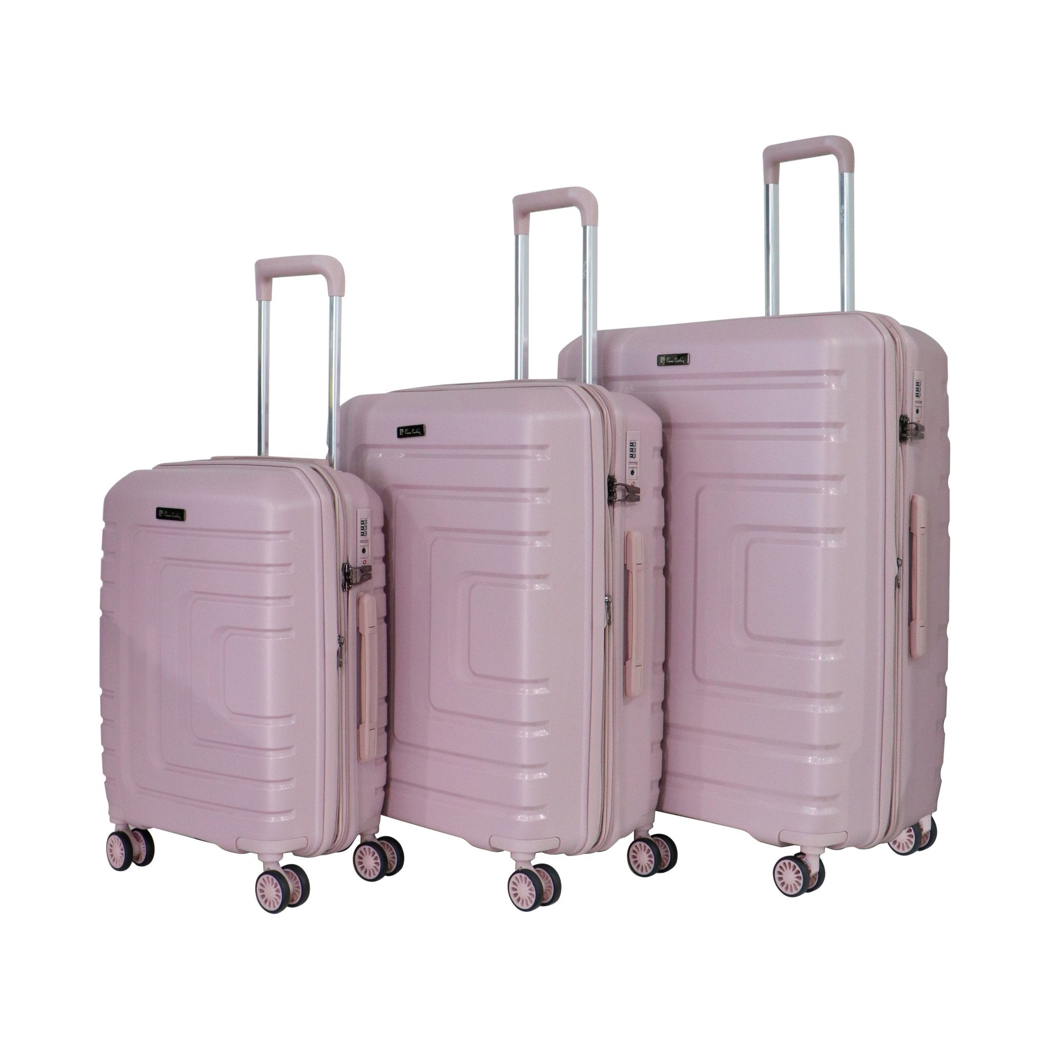 Pierre Cardin Bern Collection Set of 3 Light Grey - MOON - Luggage - Pierre Cardin - Pierre Cardin Bern Collection Set of 3 Light Grey - Rose gold - Luggage Set - 7