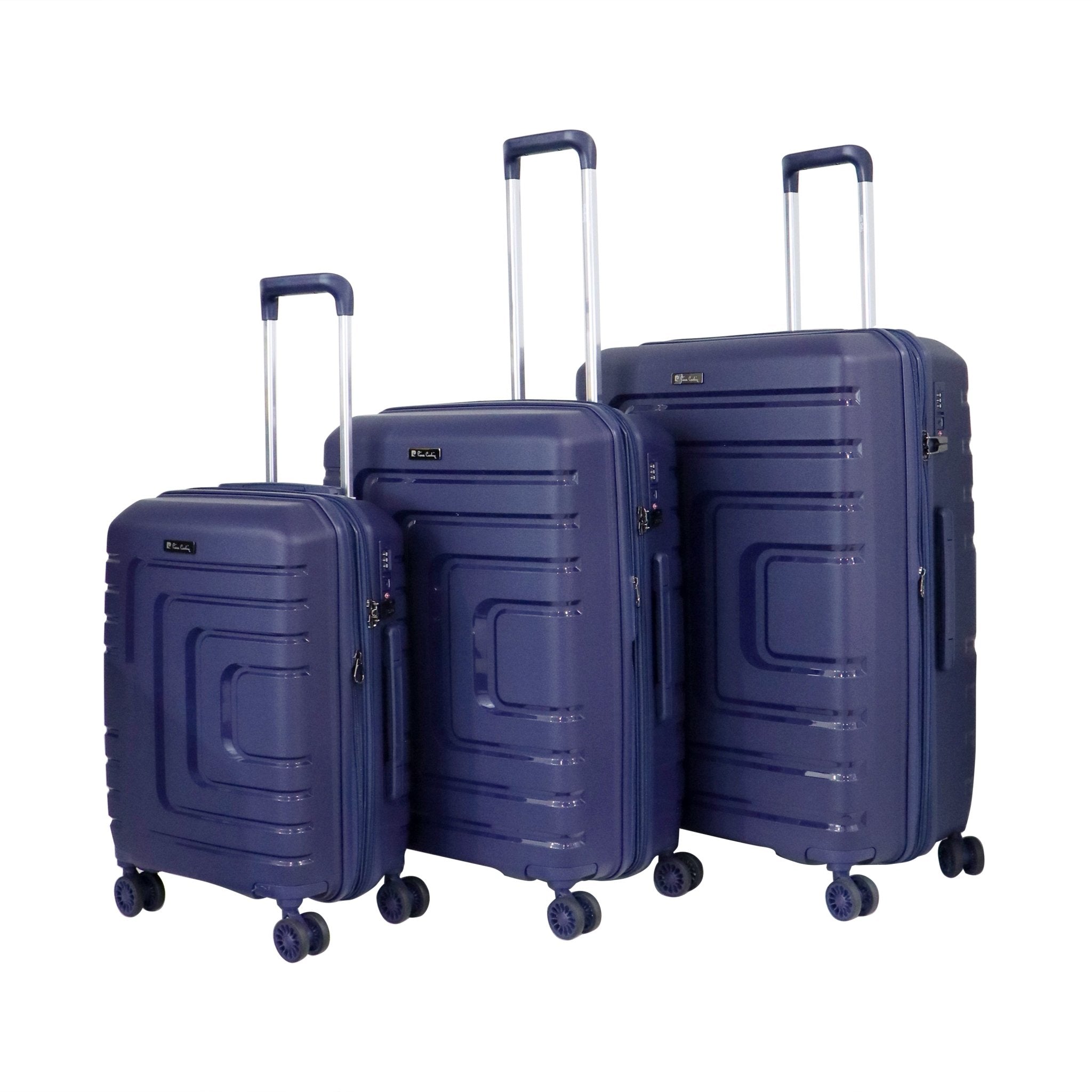 Pierre Cardin Bern Collection Set of 3 Light Grey - MOON - Luggage - Pierre Cardin - Pierre Cardin Bern Collection Set of 3 Light Grey - Navy - Luggage Set - 9