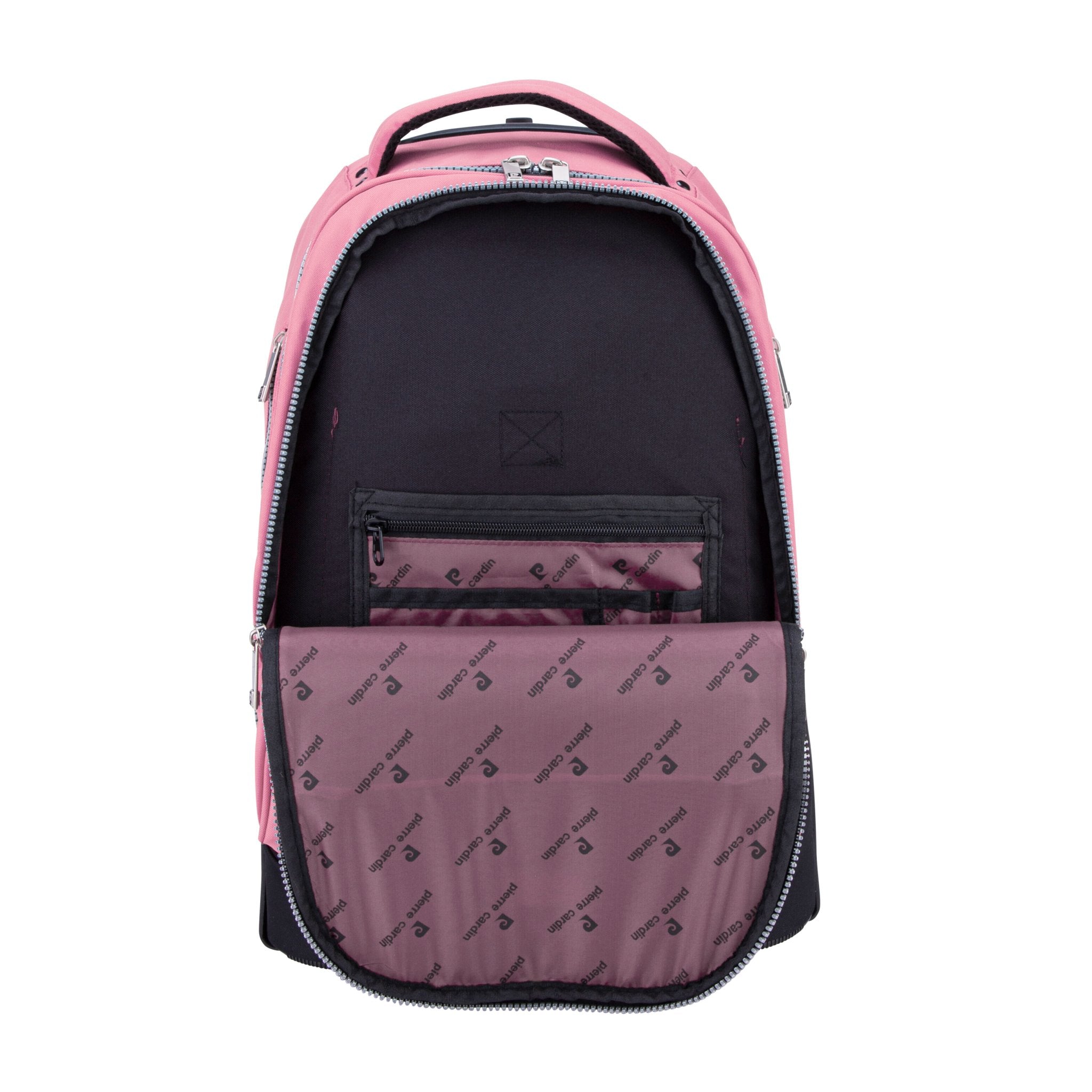 Pierre Cardin Big Wheel School Trolley Set of 3 Pink - MOON - Back 2 School - Pierre Cardin - Pierre Cardin Big Wheel School Trolley Set of 3 Pink - Pink - Pierre Cardin - 3