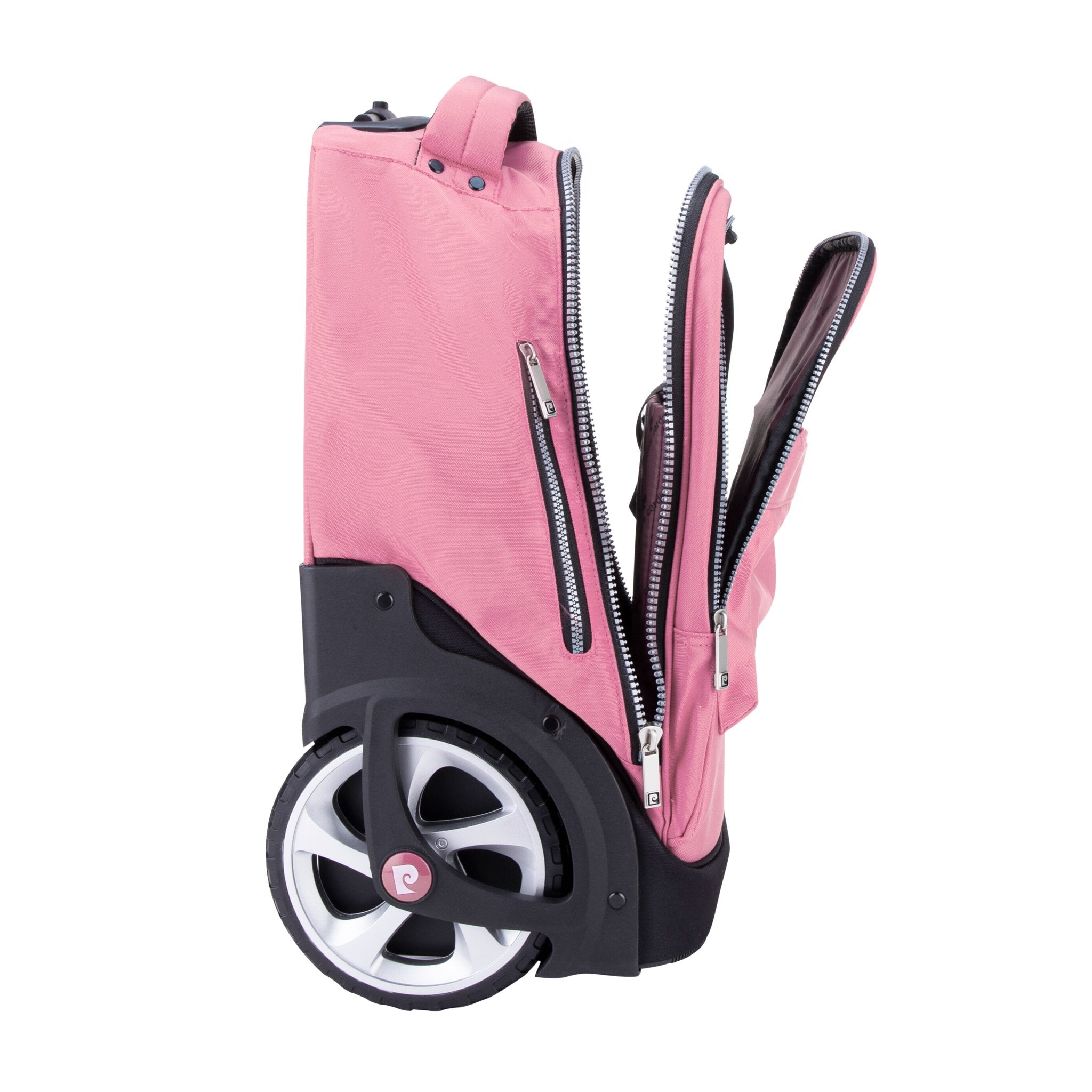 Pierre Cardin Big Wheel School Trolley Set of 3 Pink - MOON - Back 2 School - Pierre Cardin - Pierre Cardin Big Wheel School Trolley Set of 3 Pink - Pink - Pierre Cardin - 4