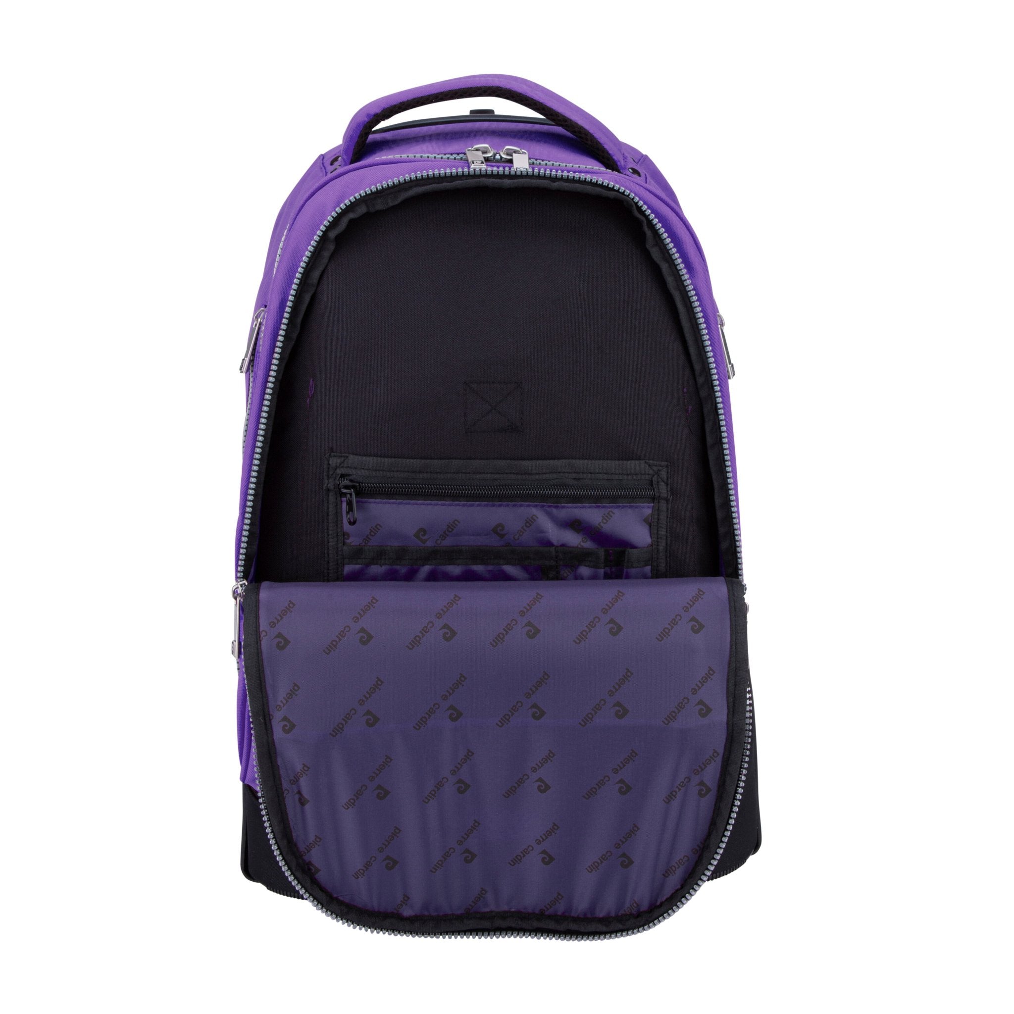 Pierre Cardin Big Wheel School Trolley Set of 3 Purple - MOON - Back 2 School - Pierre Cardin - Pierre Cardin Big Wheel School Trolley Set of 3 Purple - Pierre cardin - 5