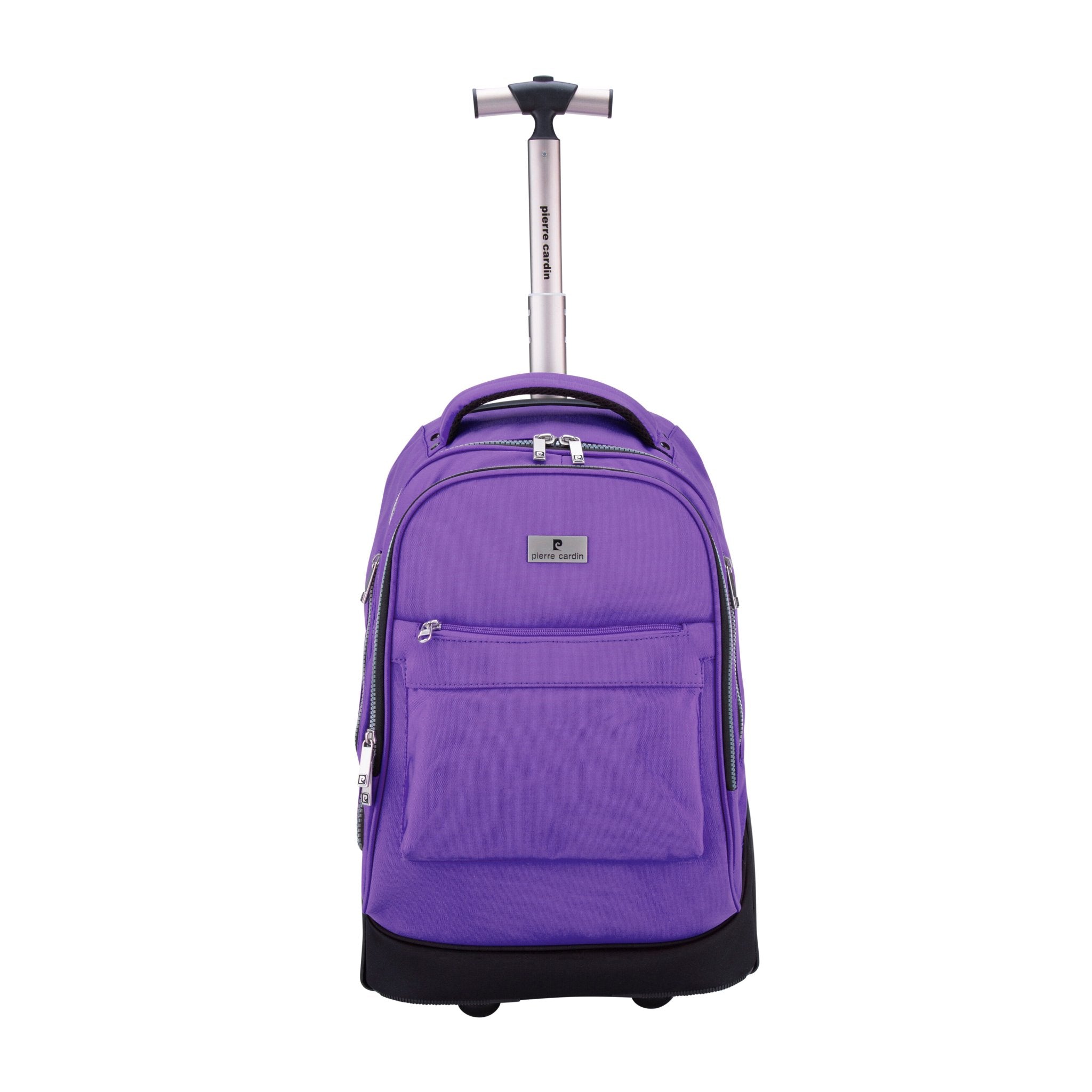 Pierre Cardin Big Wheel School Trolley Set of 3 Purple - MOON - Back 2 School - Pierre Cardin - Pierre Cardin Big Wheel School Trolley Set of 3 Purple - Pierre cardin - 2