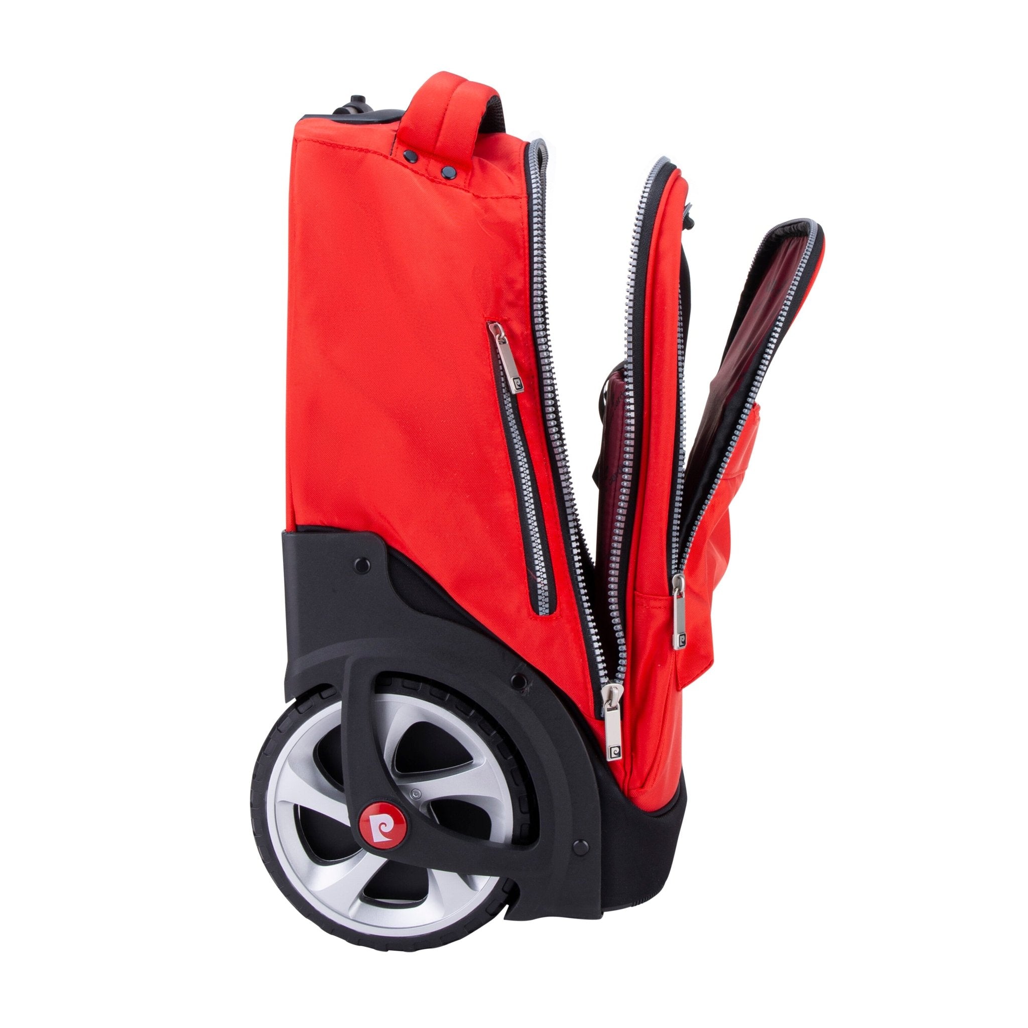 Pierre Cardin Big Wheel School Trolley Set of 3 Red - MOON - Back 2 School - Pierre Cardin - Pierre Cardin Big Wheel School Trolley Set of 3 Red - Red - Pierre Cardin - 2