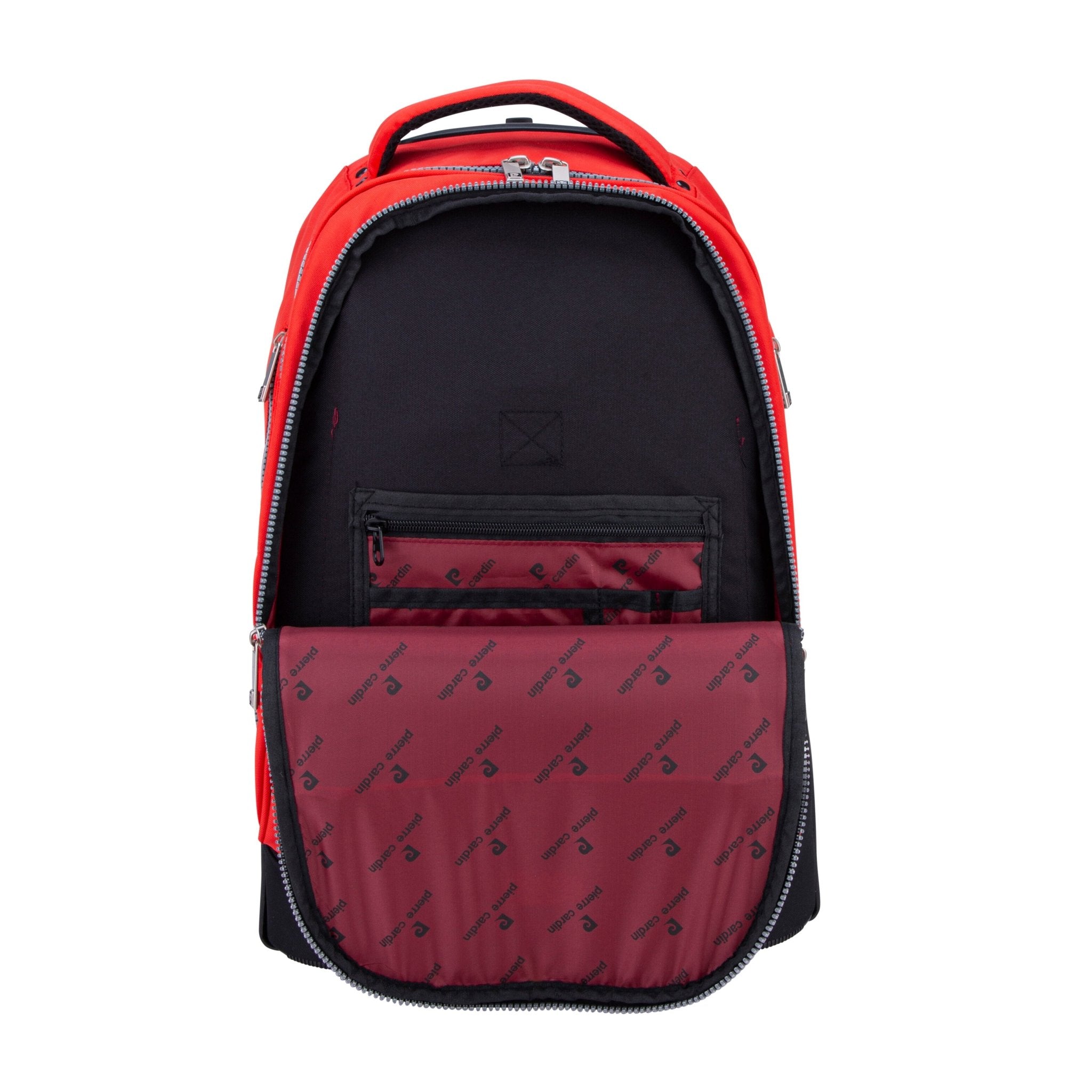 Pierre Cardin Big Wheel School Trolley Set of 3 Red - MOON - Back 2 School - Pierre Cardin - Pierre Cardin Big Wheel School Trolley Set of 3 Red - Red - Pierre Cardin - 5