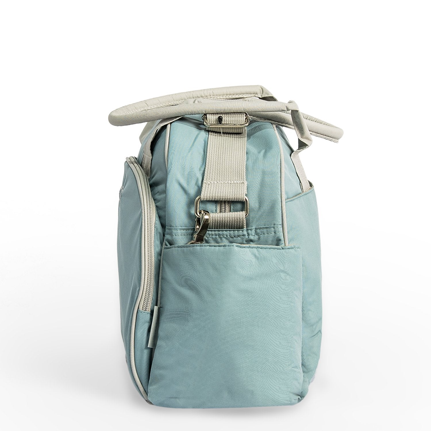 Pierre Cardin Deluxe Diaper Bag With a Bottle Holder PB88171 Aqua - Moon Factory Outlet - Pierre Cardin Baby - Pierre Cardin - Pierre Cardin Deluxe Diaper Bag With a Bottle Holder PB88171 Aqua - Diaper Bag - 3