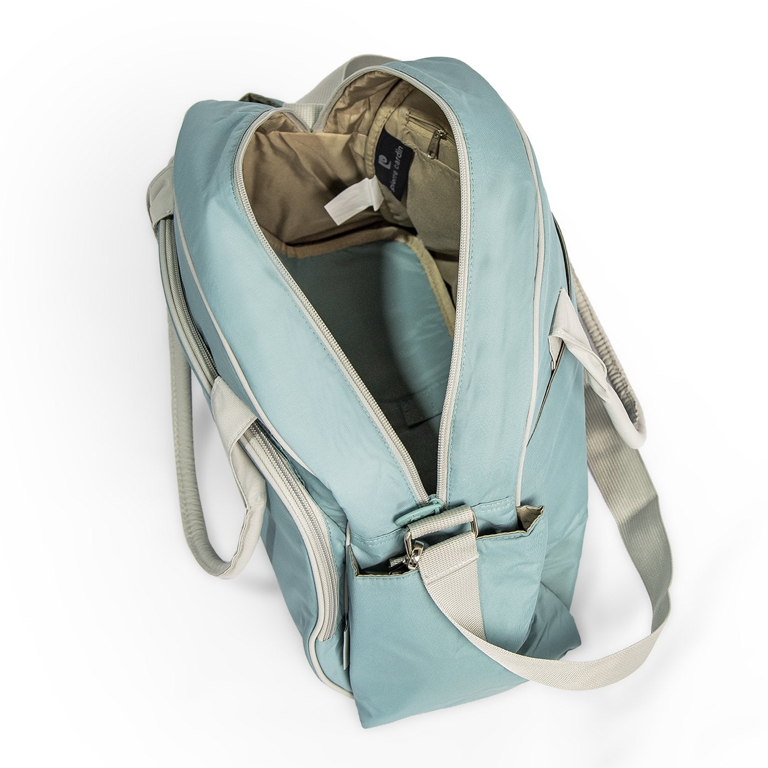 Pierre Cardin Deluxe Diaper Bag With a Bottle Holder PB88171 Aqua - Moon Factory Outlet - Pierre Cardin Baby - Pierre Cardin - Pierre Cardin Deluxe Diaper Bag With a Bottle Holder PB88171 Aqua - Diaper Bag - 6