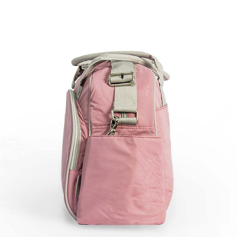 Pierre Cardin Deluxe Diaper Bag With a Bottle Holder PB88171 Pink - Moon Factory Outlet - Pierre Cardin Baby - Pierre Cardin - Pierre Cardin Deluxe Diaper Bag With a Bottle Holder PB88171 Pink - Diaper Bag - 3