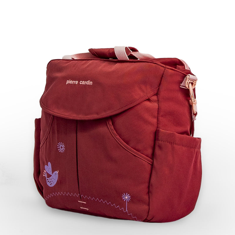 Pierre Cardin Diaper Bag with Bird Design PB88168-Red - Moon Factory Outlet - Baby City - pierre cardin - Pierre Cardin Diaper Bag with Bird Design PB88168-Red - Blue - Diaper Bag - 2