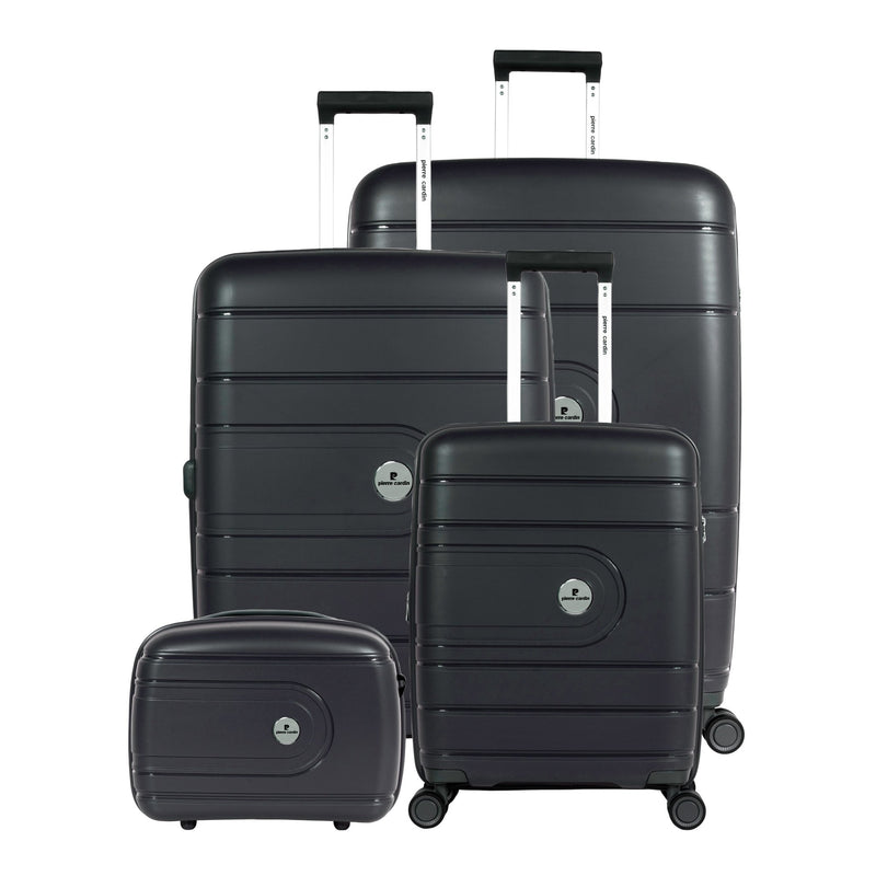 Pierre Cardin Hardcase Trolley Set of 4-Black PC86304W4 - MOON - Luggage & Travel Accessories - Pierre Cardin - Pierre Cardin Hardcase Trolley Set of 4-Black PC86304W4 - Luggage Set - 1