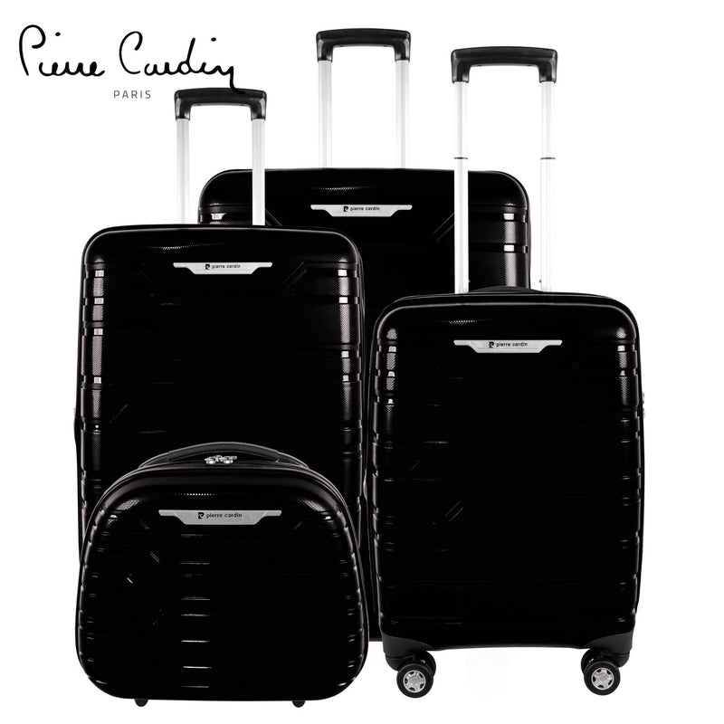 Pierre Cardin Hardcase Trolley Set of 4- Black PC86307 - MOON - Luggage & Travel Accessories - Pierre Cardin - Pierre Cardin Hardcase Trolley Set of 4- Black PC86307 - Black - Luggage - 1