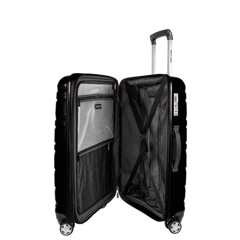 Pierre Cardin Hardcase Trolley Set of 4- Black PC86307 - Moon Factory Outlet - Luggage & Travel Accessories - Pierre Cardin - Pierre Cardin Hardcase Trolley Set of 4- Black PC86307 - Black - Luggage - 9