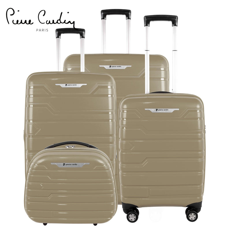 Pierre Cardin Hardcase Trolley Set of 4- Champagne PC86307 - MOON - Luggage & Travel Accessories - Pierre Cardin - Pierre Cardin Hardcase Trolley Set of 4- Champagne PC86307 - Champagne - Luggage - 1