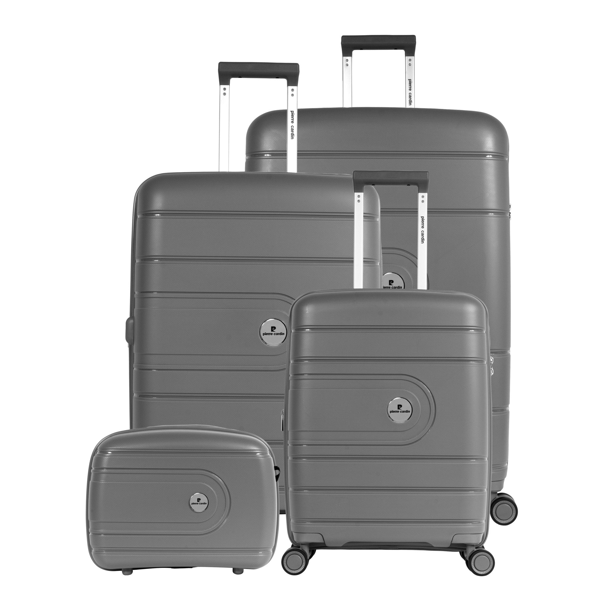 Pierre Cardin Hardcase Trolley Set of 4-Dark Grey PC86304W4 - MOON - Luggage & Travel Accessories - Pierre Cardin - Pierre Cardin Hardcase Trolley Set of 4-Dark Grey PC86304W4 - Luggage Set - 1