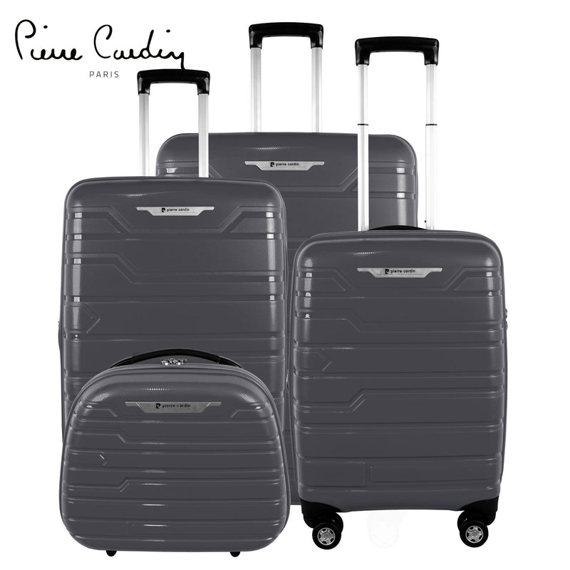 Pierre Cardin Hardcase Trolley Set of 4- Dark Grey PC86307 - MOON - Luggage & Travel Accessories - Pierre Cardin - Pierre Cardin Hardcase Trolley Set of 4- Dark Grey PC86307 - Dark Grey - Luggage - 1