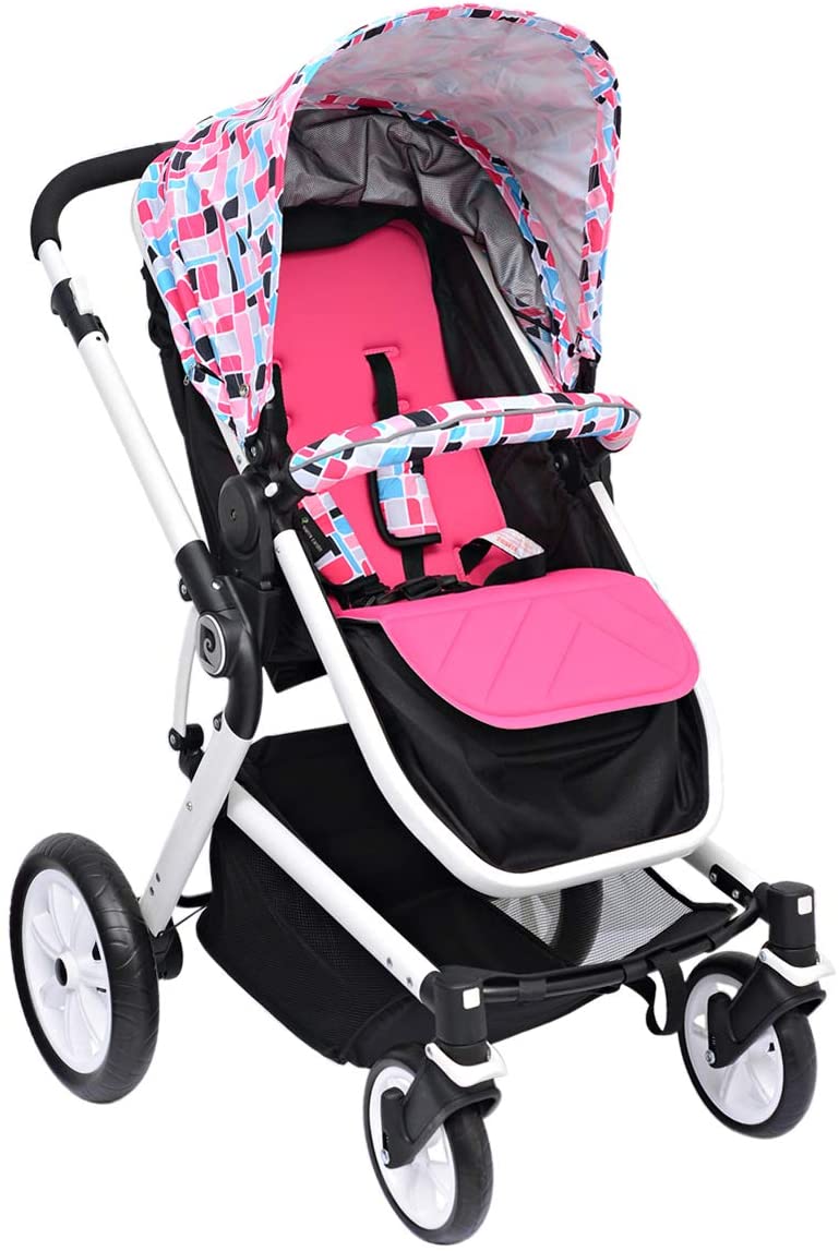 Pierre Cardin PS806B-TS 3 in 1 Baby Carrier and Stroller with Diaper Bag -Blue - Moon Factory Outlet - Baby City - Pierre Cardin - Pierre Cardin PS806B-TS 3 in 1 Baby Carrier and Stroller with Diaper Bag -Blue - Pink - Baby Stroller - 9