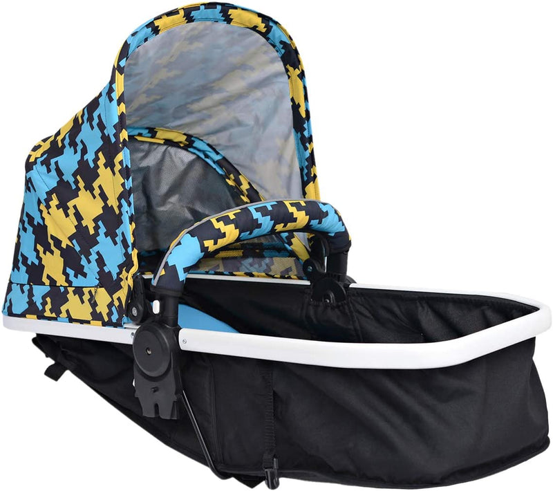 Pierre Cardin PS806B-TS 3 in 1 Baby Carrier and Stroller with Diaper Bag -Blue - Moon Factory Outlet - Baby City - Pierre Cardin - Pierre Cardin PS806B-TS 3 in 1 Baby Carrier and Stroller with Diaper Bag -Blue - Pink - Baby Stroller - 2