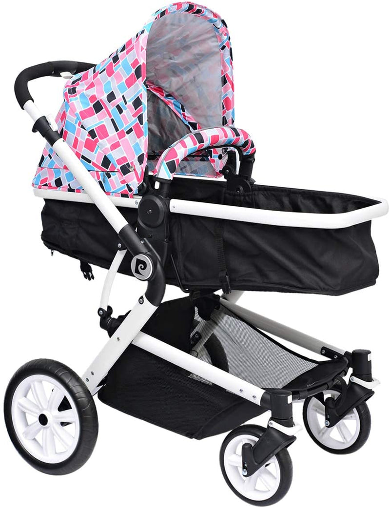 Pierre Cardin PS806B-TS 3 in 1 Baby Carrier and Stroller with Diaper Bag -Blue - Moon Factory Outlet - Baby City - Pierre Cardin - Pierre Cardin PS806B-TS 3 in 1 Baby Carrier and Stroller with Diaper Bag -Blue - Pink - Baby Stroller - 8