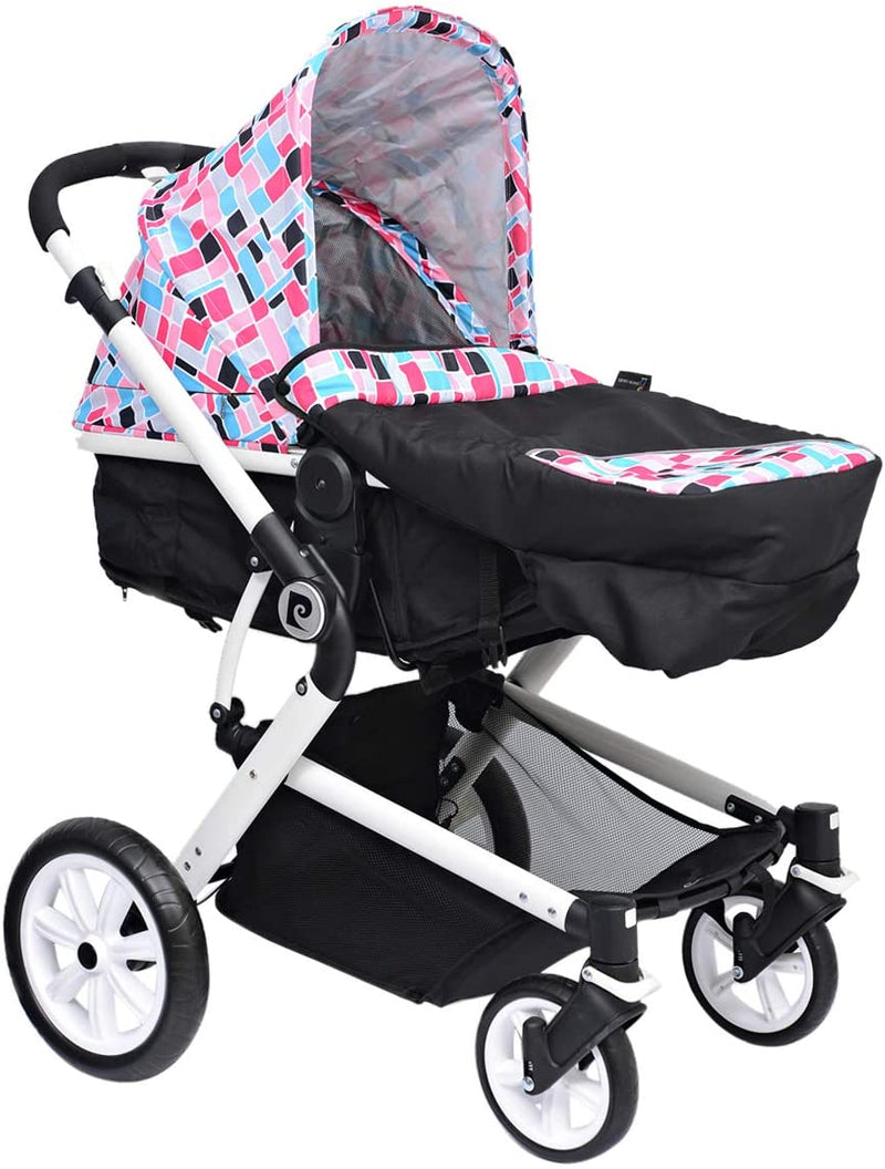 Pierre Cardin PS806B-TS 3 in 1 Baby Carrier and Stroller with Diaper Bag -Blue - Moon Factory Outlet - Baby City - Pierre Cardin - Pierre Cardin PS806B-TS 3 in 1 Baby Carrier and Stroller with Diaper Bag -Blue - Pink - Baby Stroller - 11