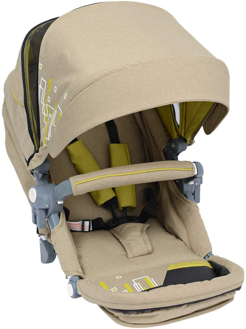 Pierre Cardin PS840B-TS 3 in 1 Baby Carrier and Stroller with Diaper Bag Green and Cream - Moon Factory Outlet - Baby City - Pierre Cardin - Pierre Cardin PS840B-TS 3 in 1 Baby Carrier and Stroller with Diaper Bag Green and Cream - Default Title - Baby Stroller - 5