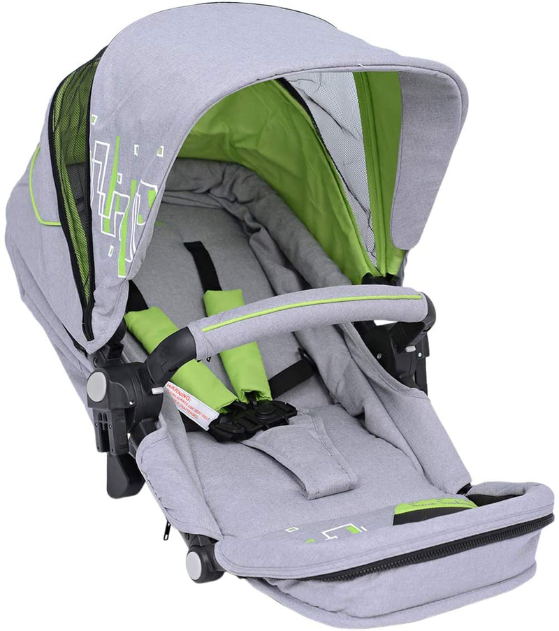 Pierre Cardin PS840B-TS 3 in 1 Baby Carrier and Stroller with Diaper Bag Grey - Moon Factory Outlet - Baby City - Pierre Cardin - Pierre Cardin PS840B-TS 3 in 1 Baby Carrier and Stroller with Diaper Bag Grey - Default Title - Baby Stroller - 4