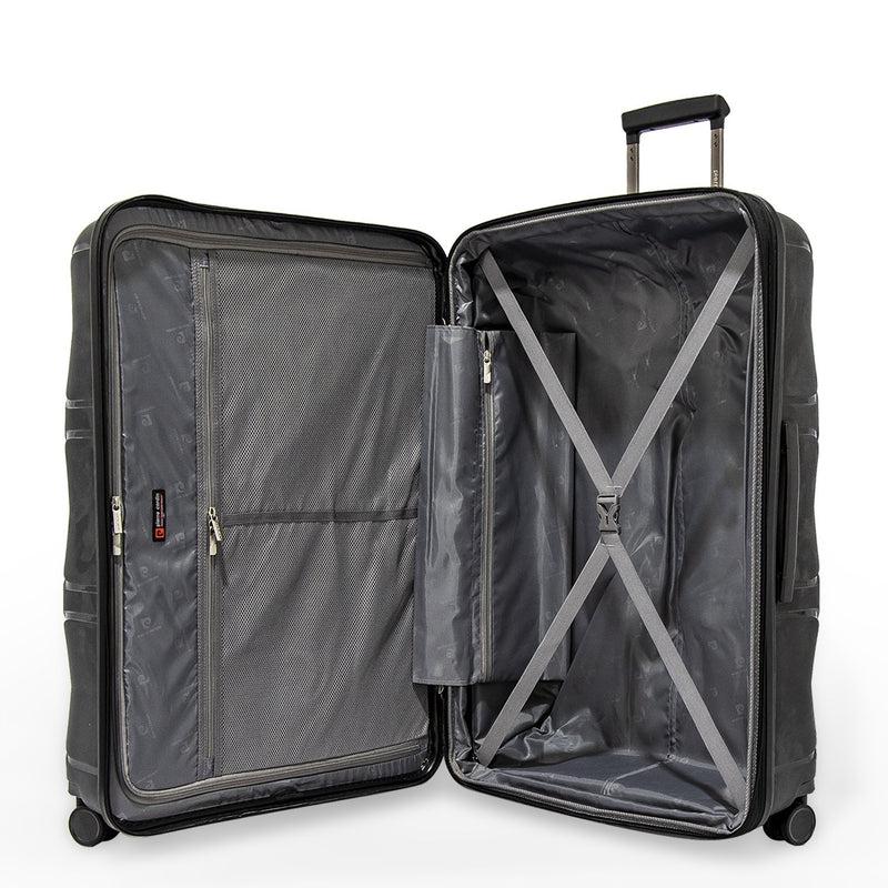 Pierre Cardin Trolley Set of 3 Suitcases PC86300-3T Black - Moon Factory Outlet - Lugagge & Travel Accessories - Pierre Cardin - Pierre Cardin Trolley Set of 3 Suitcases PC86300-3T Black - Default Title - Lugagge - 7