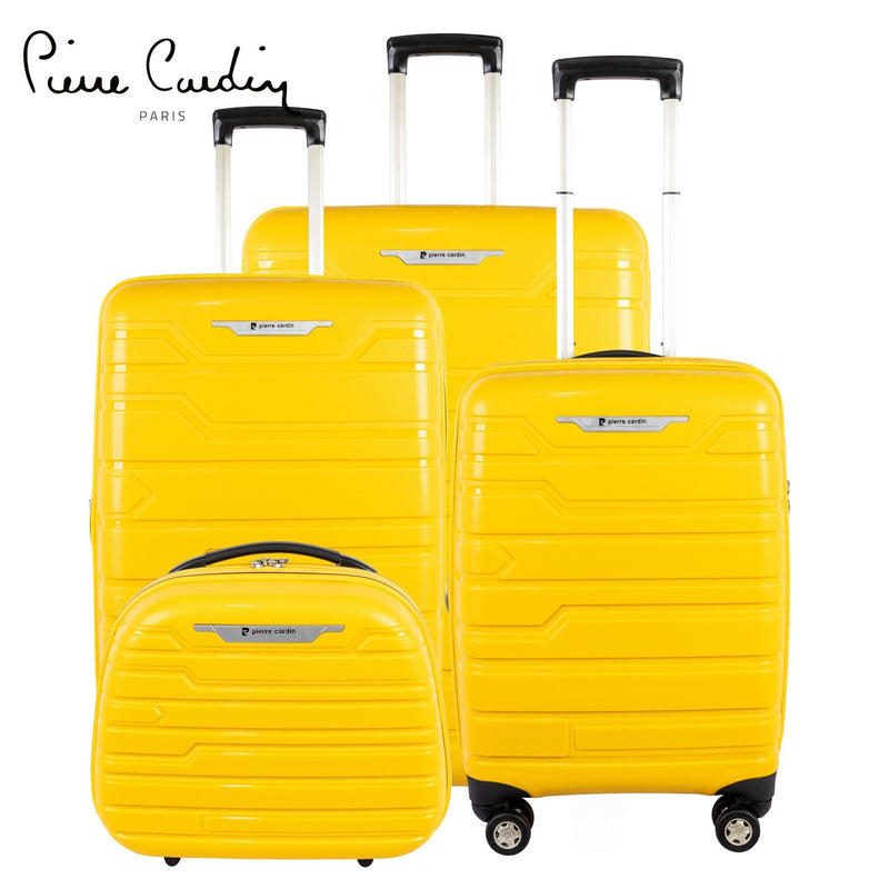 Pierre Cardin Trolley Set of 4- Yellow PC86307 - MOON - Luggage & Travel Accessories - Pierre Cardin - Pierre Cardin Trolley Set of 4- Yellow PC86307 - Yellow - Luggage - 1