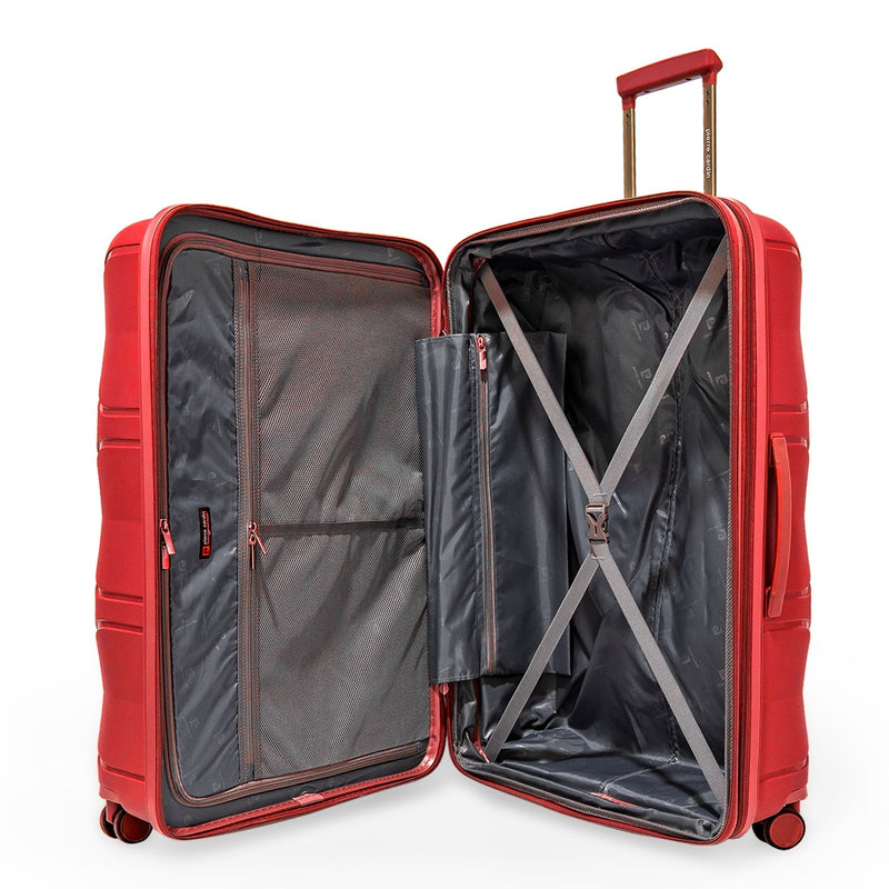 Pierre Cardin Trolley Strong Suitcases PC86300-3T Red - MOON - Luggage & Travel Accessories - Pierre Cardin - Pierre Cardin Trolley Strong Suitcases PC86300-3T Red - Luggage set - 5