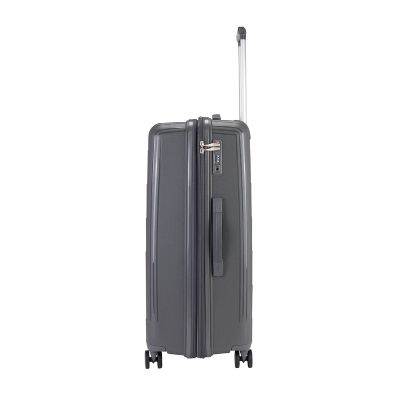 Pierre Cardin Unbreakable PP Set Of 3 with Free Beauty Case-Black - MOON - Luggage & Travel Accessories - Pierre Cardin - Pierre Cardin Unbreakable PP Set Of 3 with Free Beauty Case-Black - Luggage set - 3