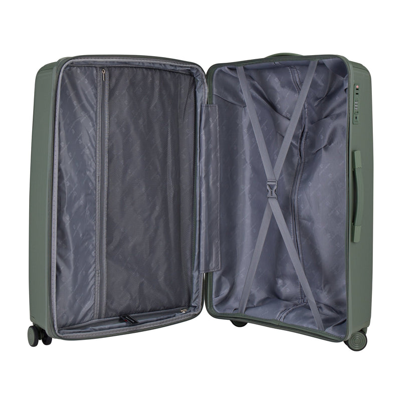 Pierre Cardin Unbreakable PP Set Of 3 with Free Beauty Case-Green - MOON - Luggage & Travel Accessories - Pierre Cardin - Pierre Cardin Unbreakable PP Set Of 3 with Free Beauty Case-Green - Luggage set - 5