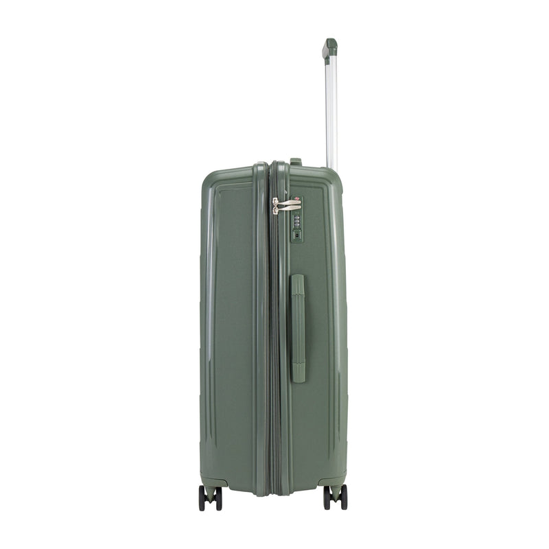 Pierre Cardin Unbreakable PP Set Of 3 with Free Beauty Case-Green - MOON - Luggage & Travel Accessories - Pierre Cardin - Pierre Cardin Unbreakable PP Set Of 3 with Free Beauty Case-Green - Luggage set - 3