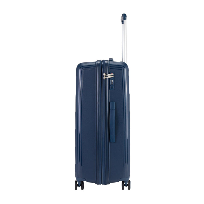 Pierre Cardin Unbreakable PP Set Of 3 with Free Beauty Case-Navy - MOON - Luggage & Travel Accessories - Pierre Cardin - Pierre Cardin Unbreakable PP Set Of 3 with Free Beauty Case-Navy - Luggage set - 3